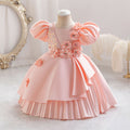 New in stock sequin floral kids' dress - princess style runway dress for girls
