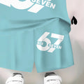"stylish digital 67 print," perfect for summer wear, boys' outdoor sports t-shirt set