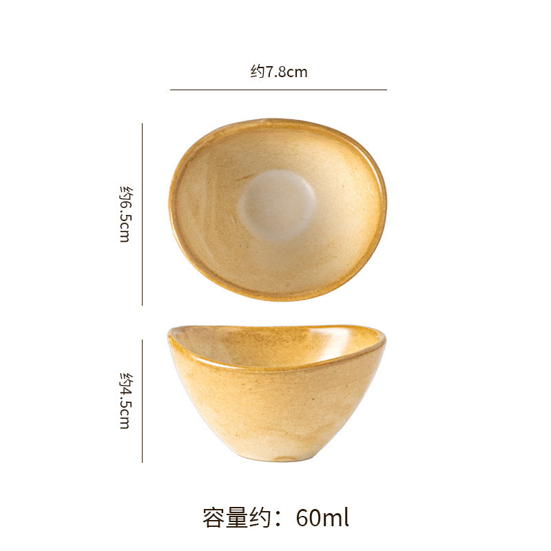 Vintage irregular high-end bowls, plates, and dishes - restaurant, hotel, and home tableware - unique dinnerware for serving dishes, desserts, rice bowls, and plating