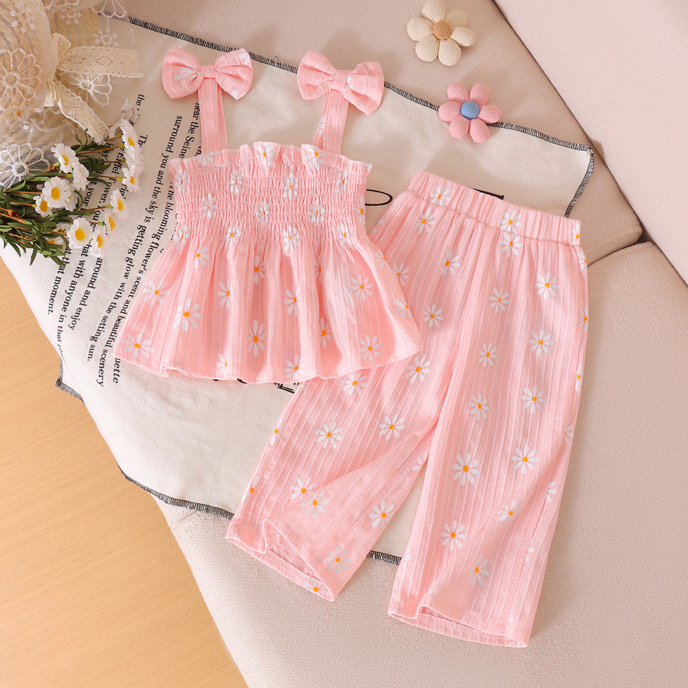 Kids clothing  cross-border new arrivalfashionspring & fallgirl pink suspender tops baby children's clothing