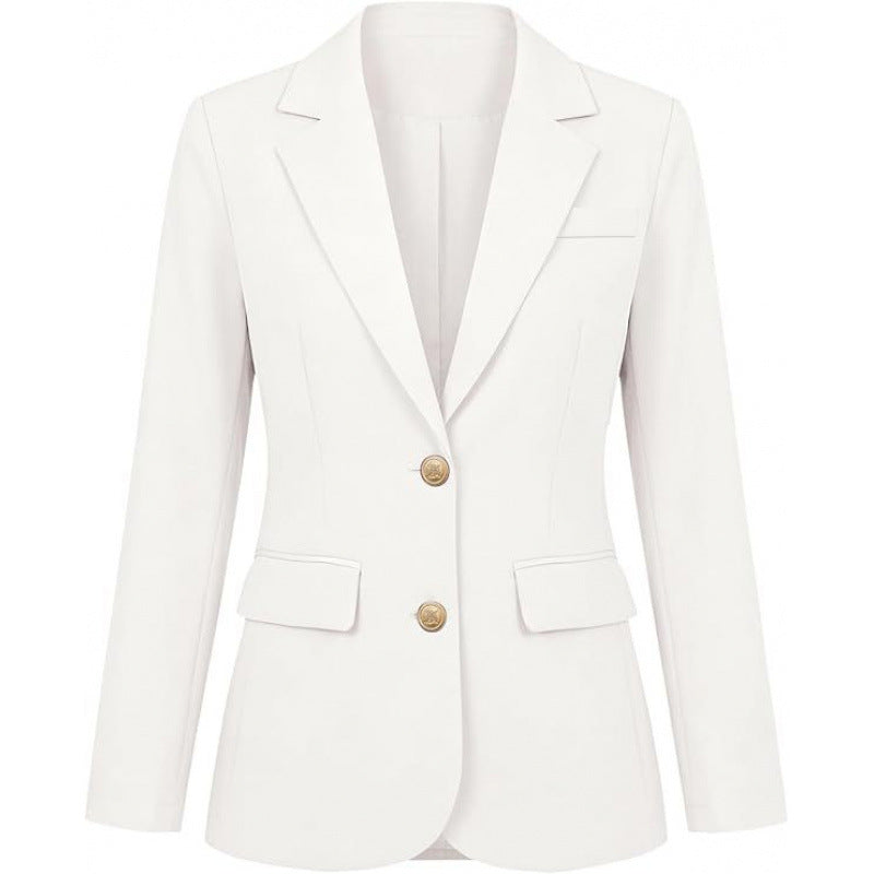 Amazon fashioncasual suit outwear women's  spring new arrivallong sleeves single breasted work suit
