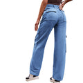 fashion women's clothing  new versatile multi-pocket cargo pants loose casual denim trousers for women