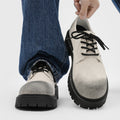 Workwear derby shoes for men 2026 original design big toe shoes for men spring breathable british style thick solecasual shoes
