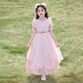 Girls' summer floral maxi dress - new  chiffon beach dress with ruffle hem - in stock