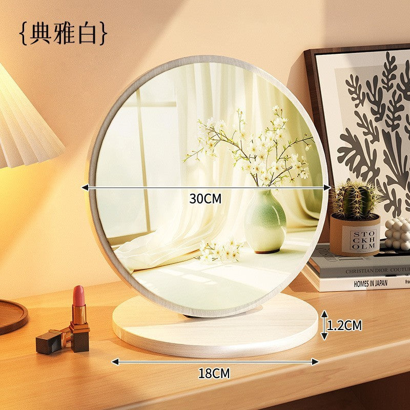 For homesolid wood cosmetic mirror women's bedroom dressing table mirror retro portable foldable large desktop desktop dressing mirror