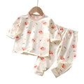 Kids' pajama set spring lycra cotton baby underwear boys' loungewear girls' thermal underwear children's clothing wholesale