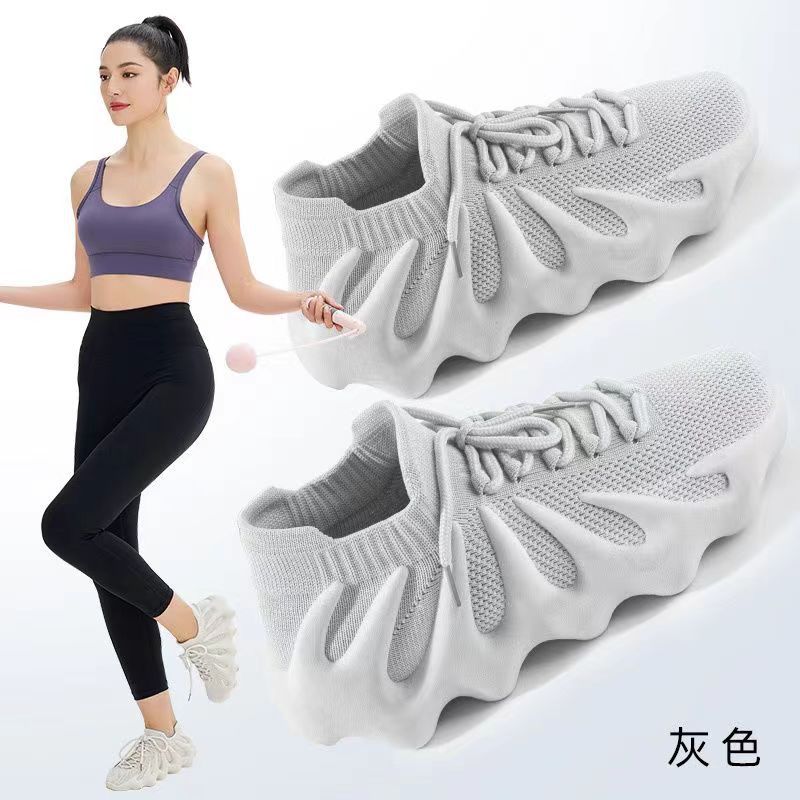 Women's training shoes - indoor fitness, jump rope, thick sole, yoga, anti-slip, shock absorption, lightweight, soft sole, treadmill running shoes