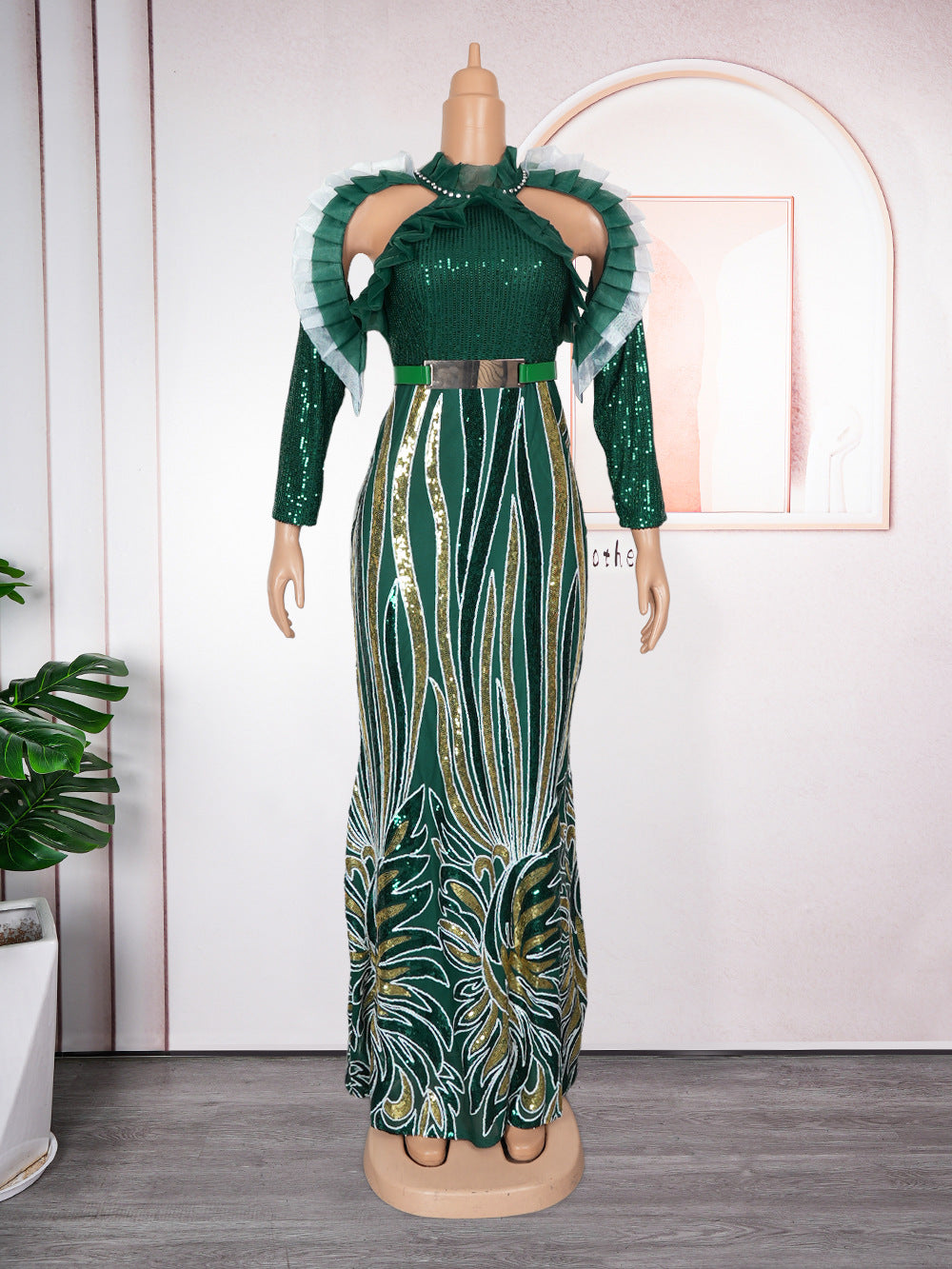 dressexport african plus size long skirt women's christmas partysexy dress