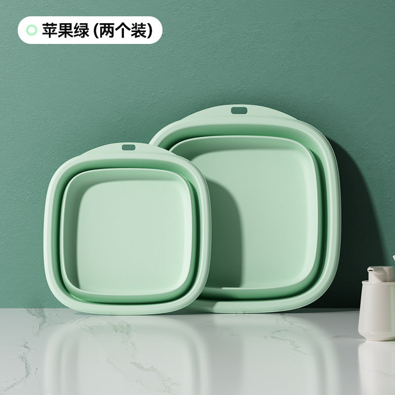 For homefoldable washbasin portable bathroom dormitory washing clothes washbasin multifunctional easy storage plastic basin