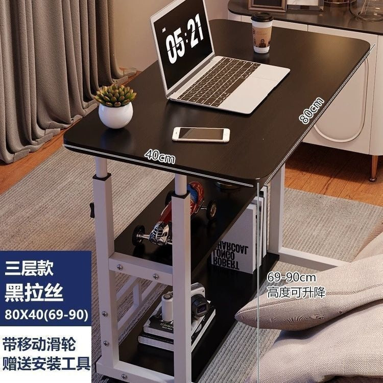 For homelazycasual small table bedroom dormitory simple student desk movable bedside table adjustable computer desk