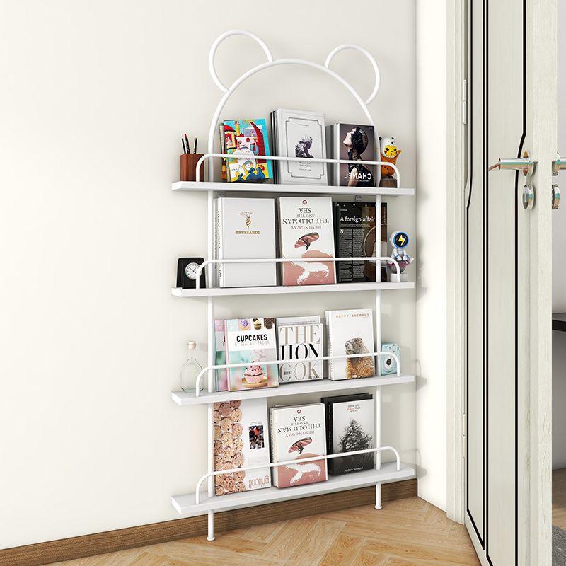 Living room bookshelf storage cabinet kids storage rack iron ultra-thin bookcase gap wall hanging for home door rear picture book shelf