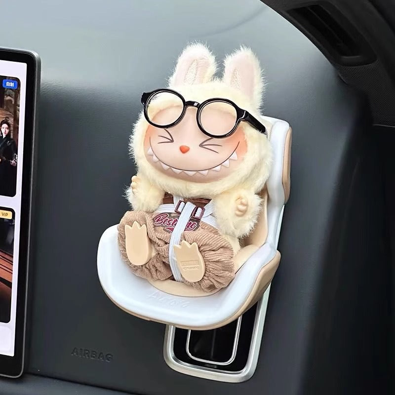 Labubu first generation, second generation and third generation adapted security seat car aromatherapy air conditioning air outlet car ornaments pendant
