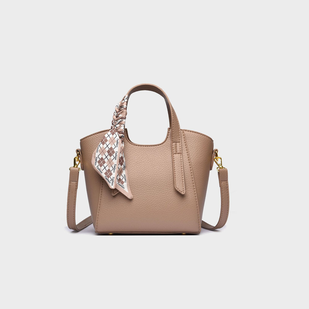 2026 spring new women's silk scarf bag - versatile fashion shoulder & crossbody bag - minimalist solid color work & commute tote bag