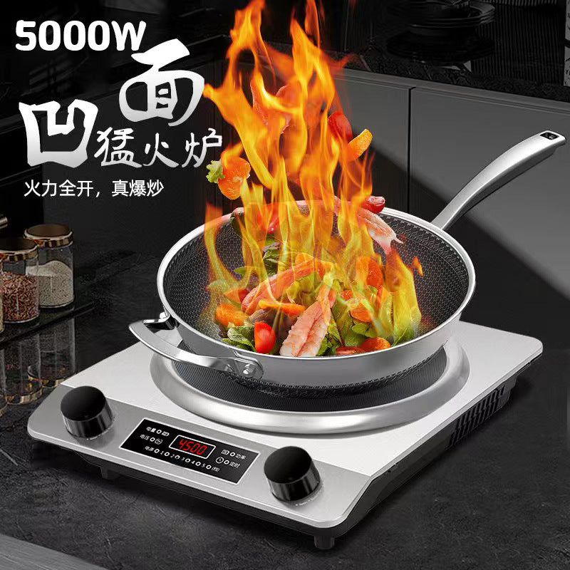 Induction cooker for home multi-function high power 5000w concave battery stove concave cooking stove suit cross-border foreign trade
