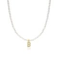 new arrival imitation pearl necklace niche style design 26 english letter pendant necklace classy sense collarbone chain necklace