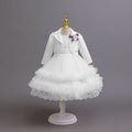 Ready-to-ship wholesale children's three-piece dress set, kids' formal gown, tulle princess dress, girls' dress, baby dress