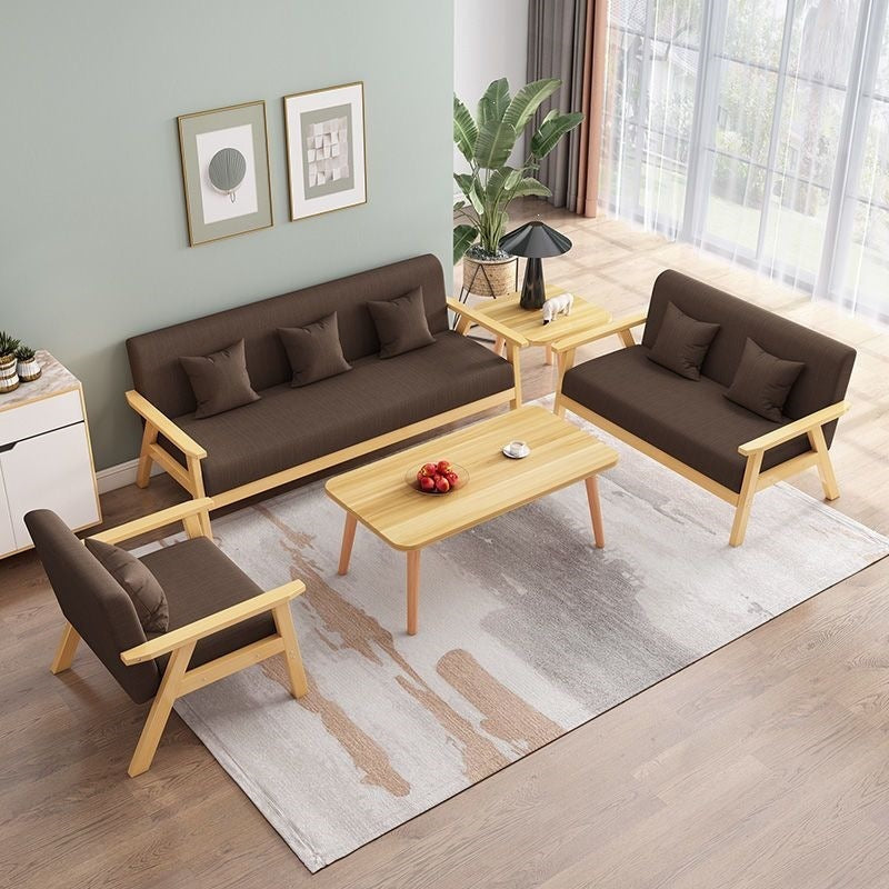 Office sofa, office sofa and coffee table set, small apartment rental living room modern minimalist office sofa