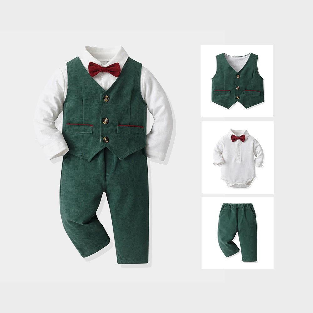 export children's wear: infant & toddler first birthday outfits, autumn/winter rompers, gentleman jumpsuits, baby cotton formal wear