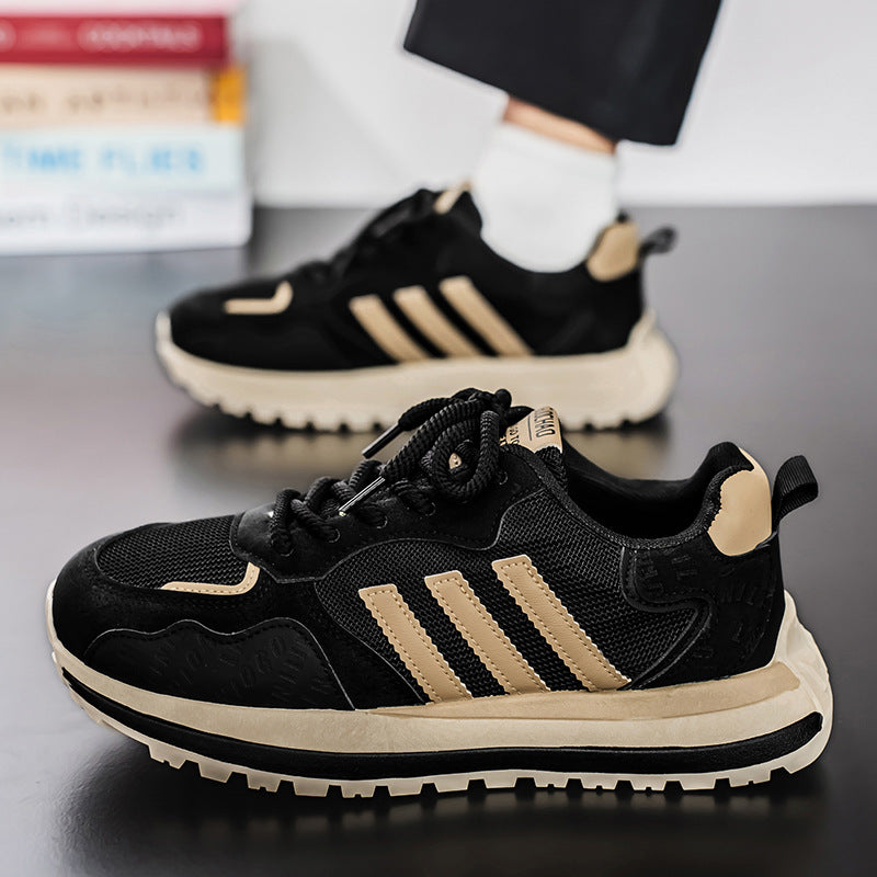 2026 men's spring new arrival: bestselling agarwood style athletic casual shoes - breathable, non-slip, chunky sole, versatile soft sole dad shoes