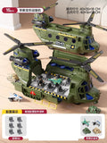 Extra-large helicopter military transport plane early education story machine children's alloy inertia car boy's toy