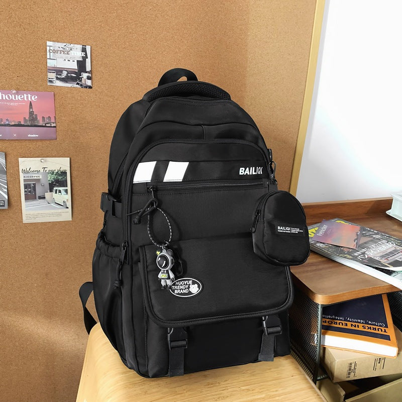 New trendy graffiti backpack - high-value anime cartoon design, large capacity, lightweight, waterproof student backpack