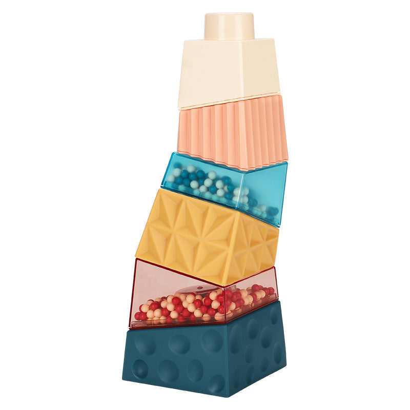 New   stacking music children's balance stacking high baby building block assembly stacking cup creative toy