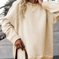 cross-border e-commerce european and american women's clothing: new summer collection - fashionable round neck, relaxed fit, slim-fit long sleeve sweatshirt set