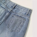 girls' spring/autumn denim pants: new styles for mid-to-large children, loose-fit casual straight-leg trousers, stylish and versatile wide-leg pants for kids