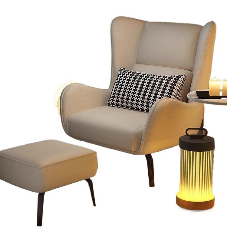 Scandinavian lazy small sofa popular single leather sofa accessible luxury sofa small apartment living room for homeclassycasual chair