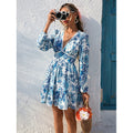 listing: new  women's fashion printed v-neck dress