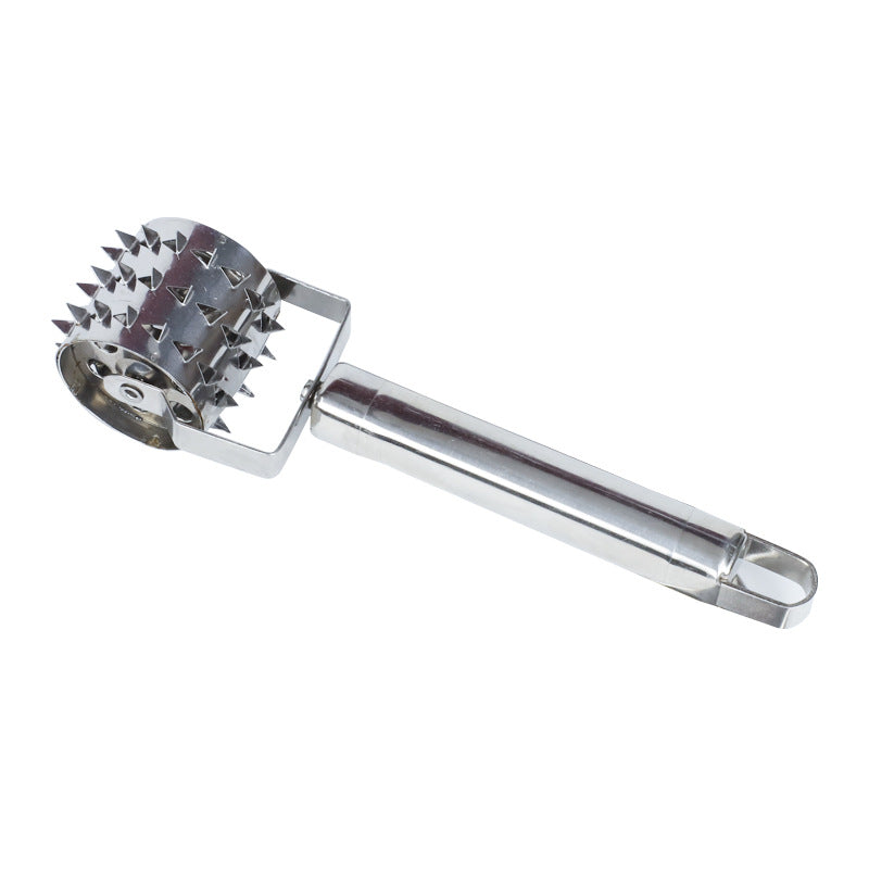 Ready-to-ship stainless steel steak tenderizer for home use - meat needle, rolling steak wheel, kitchen tool