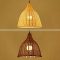 Retro rattan lamp restaurant wedding store hotel b&b lampshade southeast asian country bamboo woven decoration straw hat chandelier