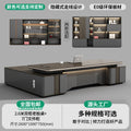 Double cabinet 2.6m desktop splicing + 7-door filing cabinet