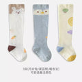 Babylon baby stockings spring and summer new arrival combed cotton cartoon kids socks boneless dot glue non-slip over-the-knee socks