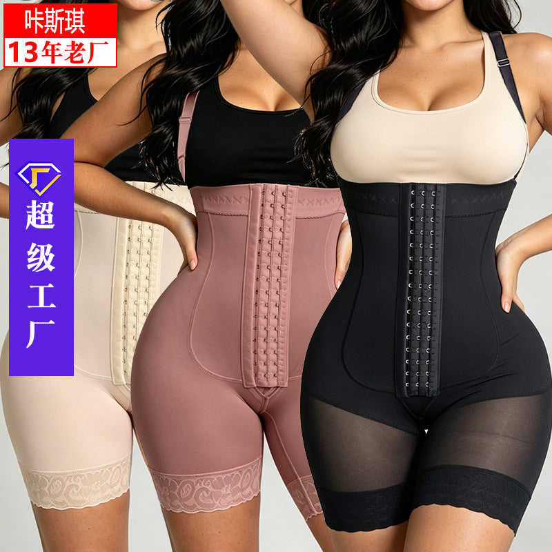 Bodyshaper european suspender body tight breathable body shaping garment waist shaping belly tightening butt lifting one-piece corset