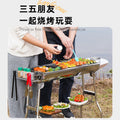 Bbq grill stainless steel grill rack outdoor portable for home carbon barbecue stove charcoal full set tool rack thickened