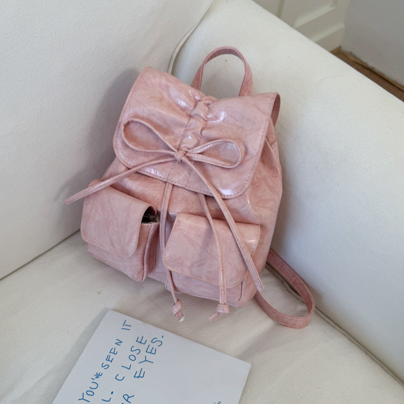 Cross-border Korean version backpack women's 2025 new trendy versatile shoulder bag going out commuter small backpack