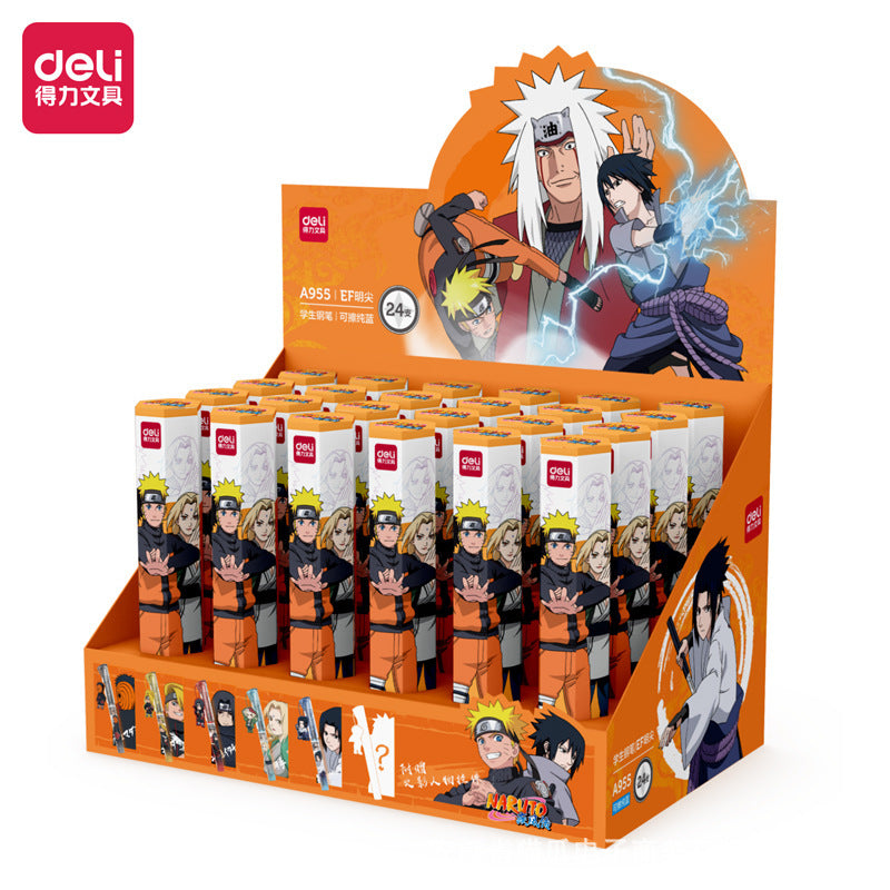 Deli A955 Naruto Blind Box Pen Student Practice Pen Positive Position Beginner Replaceable Ink Bag