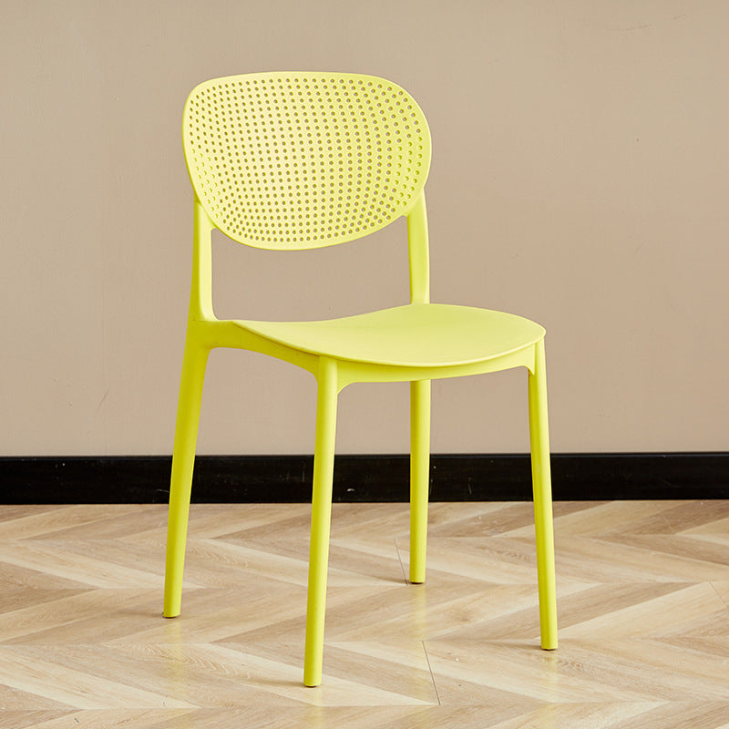 Popular scandinavian plastic chair for homethickened backrest dining chair study computer chair office negotiation training stool