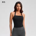 Sexy halter top with built-in bra pads - push-up, running, fitness, yoga tank top - yg-1010