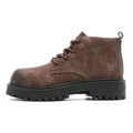 Men's martin boots: 2026 spring collection - british retro high-top yellow boots, outdoor hiking thick-soled work boots