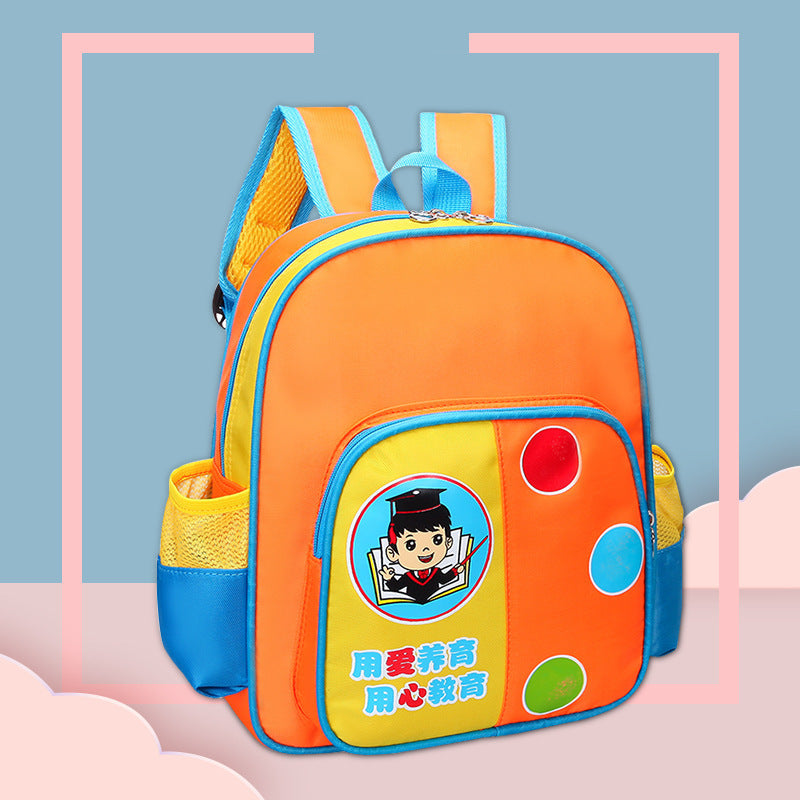Kindergarten schoolbag manufacturer wholesale printed british men's and women's training class chain handle schoolbag printed logo