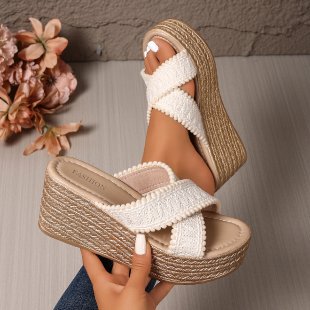 Women's platform beach sandals - new  spring/summer collection - bohemian style, non-slip, breathable slides for outdoor wear