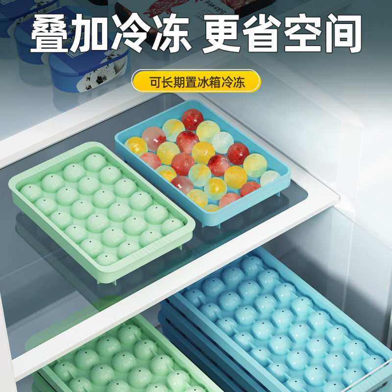 Whiskey ice ball mold - food grade silicone ice cube tray for making round ice balls
