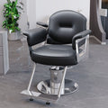 [black backrest + large oil pump stainless steel silver] large plate top configuration model: factory direct sales + new thickened frame