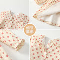 Girls' autumn dress: stylish princess dress for baby girls, fashionable long-sleeved floral print with turn-down collar, new spring and autumn collection