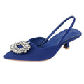 2026 european and american high heel sandals pointed toe stiletto diamond fashion shoes elegant closed-toe low-top outerwear high heels