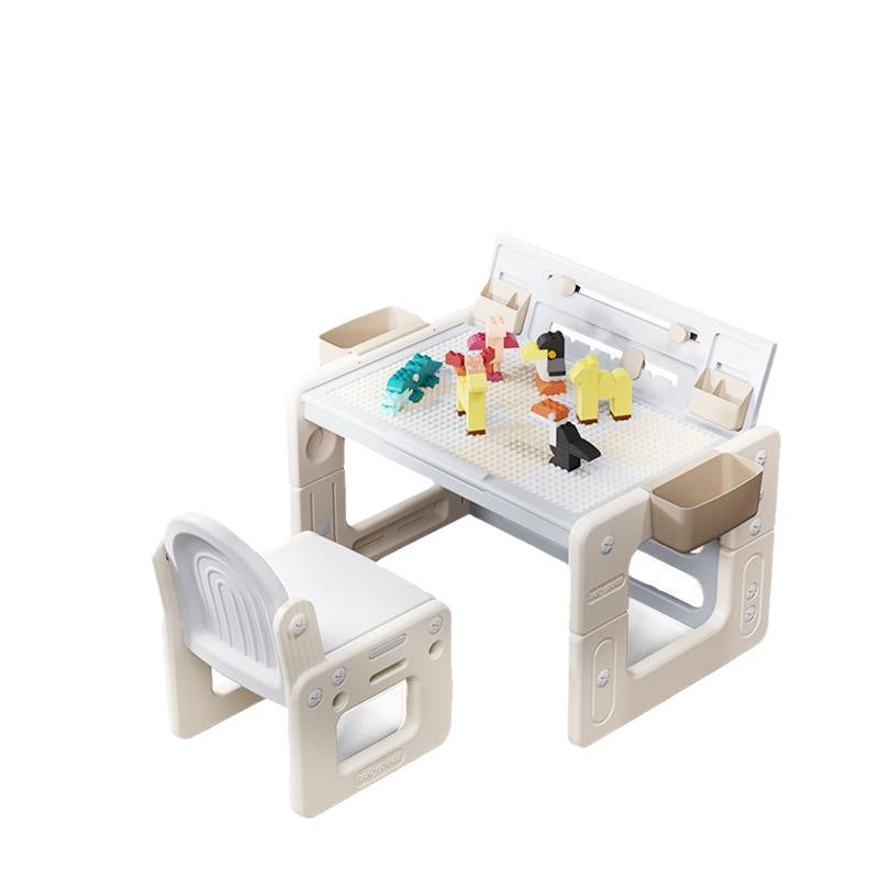 BabyPods Lifting multifunctional building block table Boys and girls study table chairs Large particle children's toy table