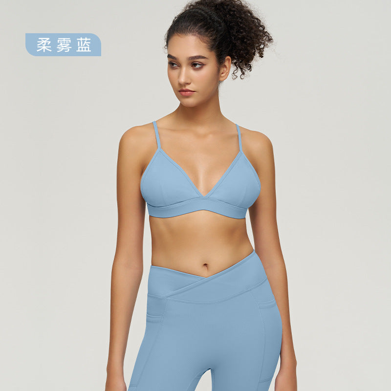 Export fitness nude yoga clothes high elastic bubble wrap sports intimateshigh waist hip lifting silm pants yoga clothes bra