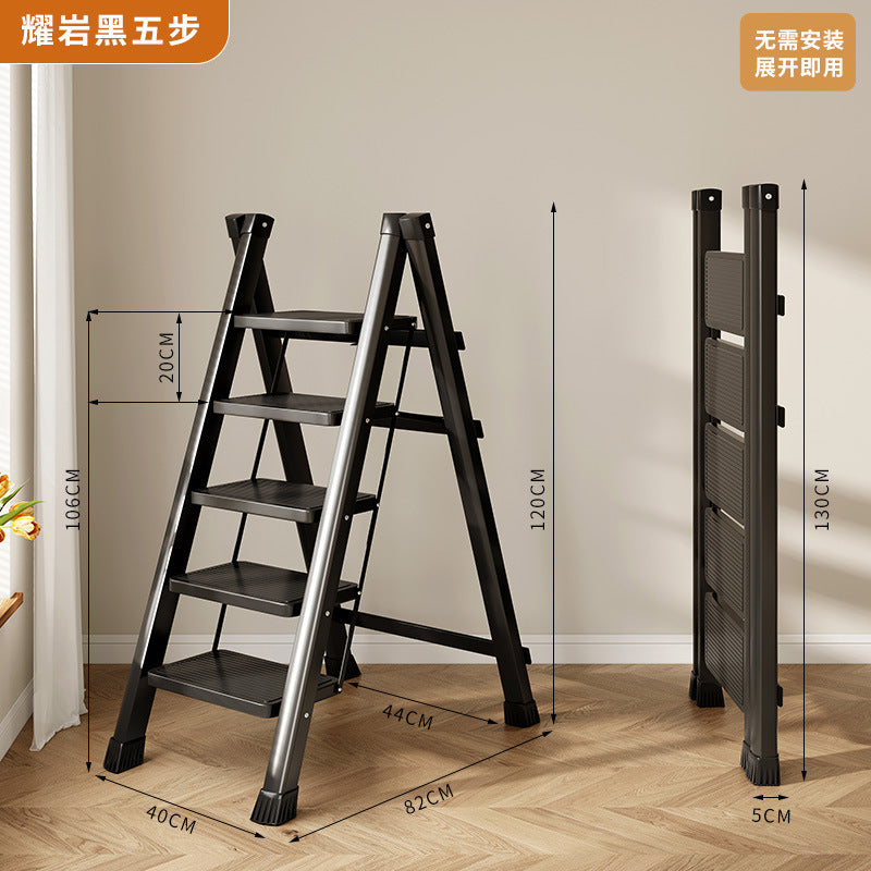 Ladder for homefoldable telescopic small lightweight three-step ladder stool multi-functional herringbone ladder step climbing ladder shrink ladder